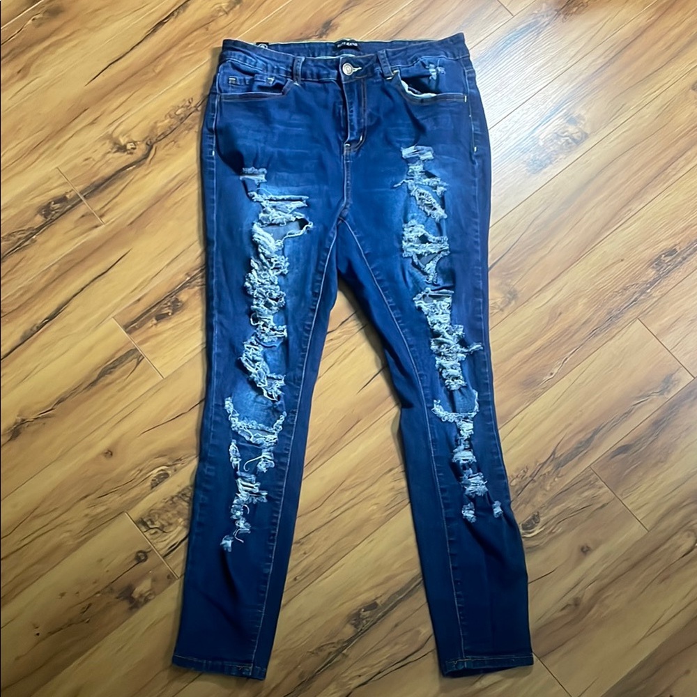 Distressed Blue Women's Jeans